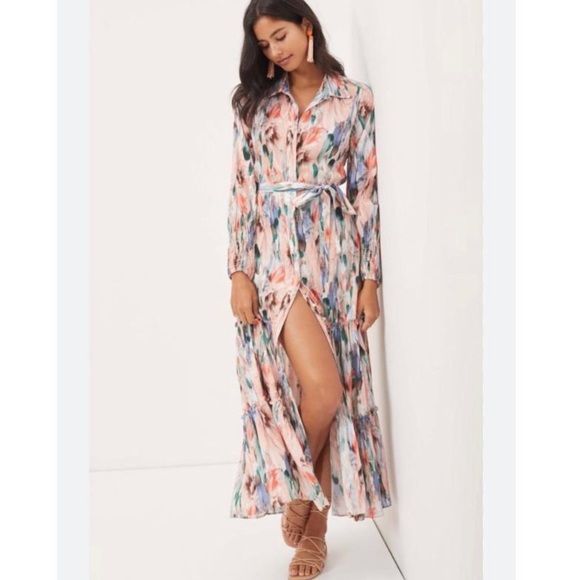 Misa Los Angeles Dresses & Skirts - Misa Esmee Eden Floral Tiered Long Sleeve Maxi Dress Size Medium